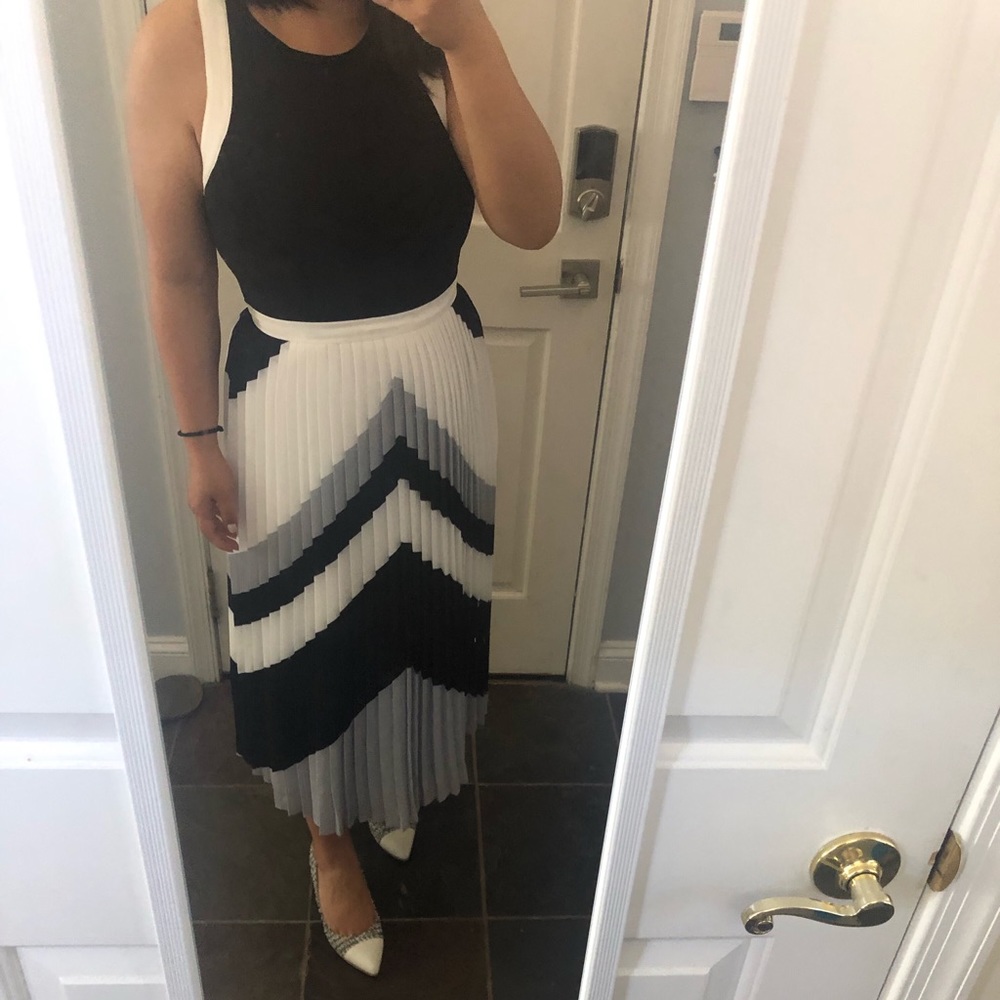 Banana Republic Chevron Pleated Dress size 6